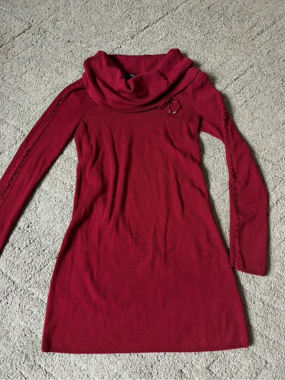 White House Black Market Burgundy Cowl Neck Sweater Dress